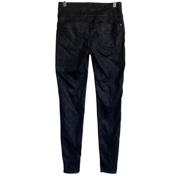 Rock & Republic Fever Denim RX Black Python Venomous Jeggings -2L - Picture 7 of 12